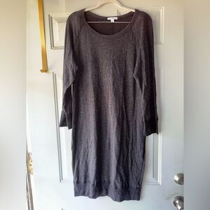 James Perse dark charcoal gray raglan dress size 4